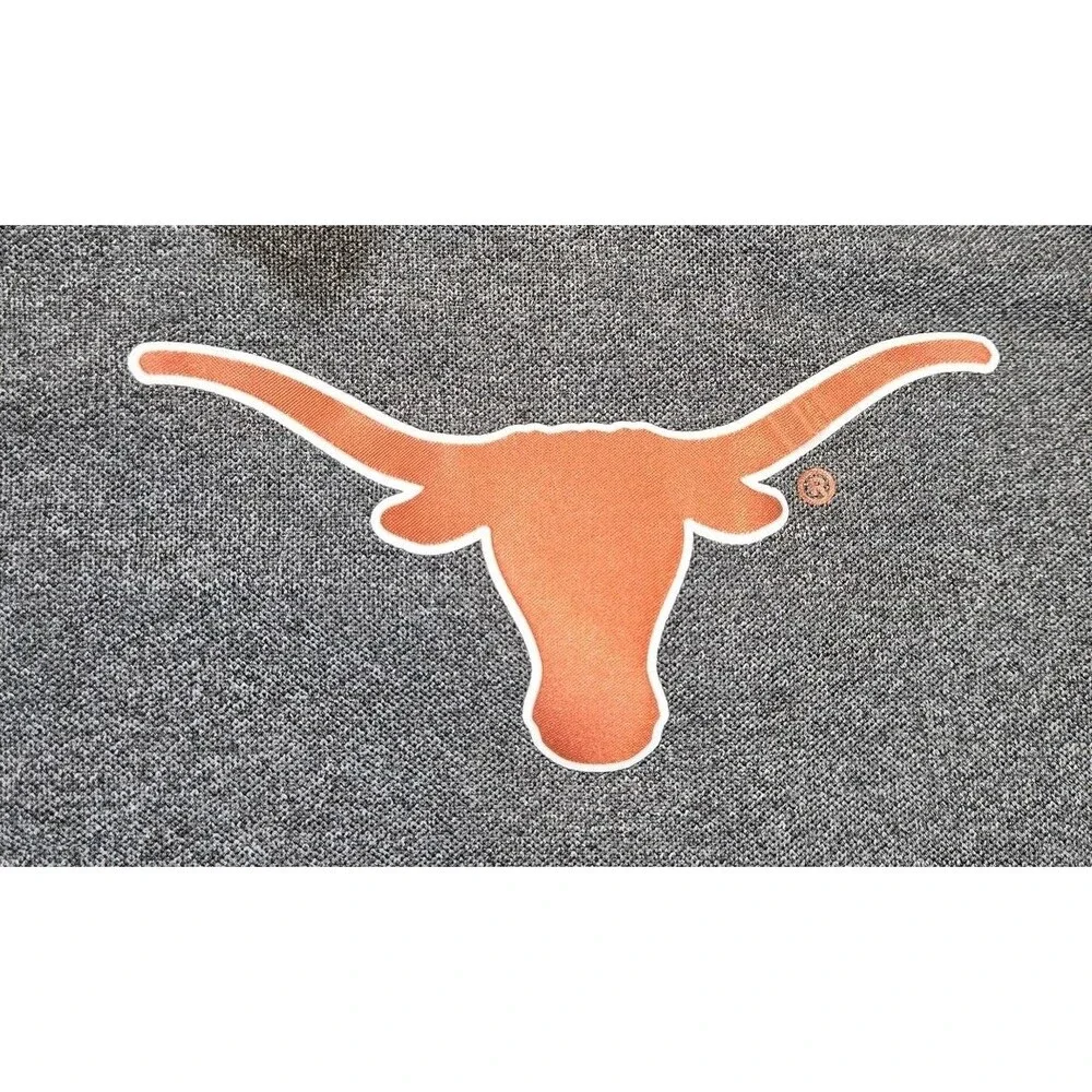 Mens Nike Dri-FIT Texas Longhorns Polo Shirt Gray Orange Performance Large SEC